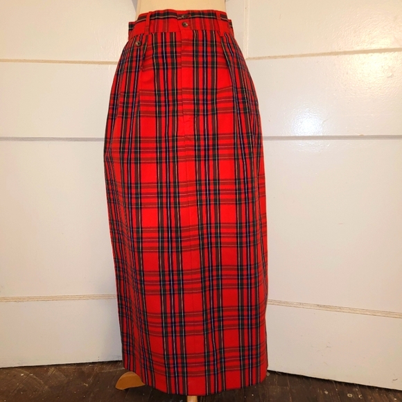Ralph Lauren tartan plaid midi skirt - Picture 3 of 7